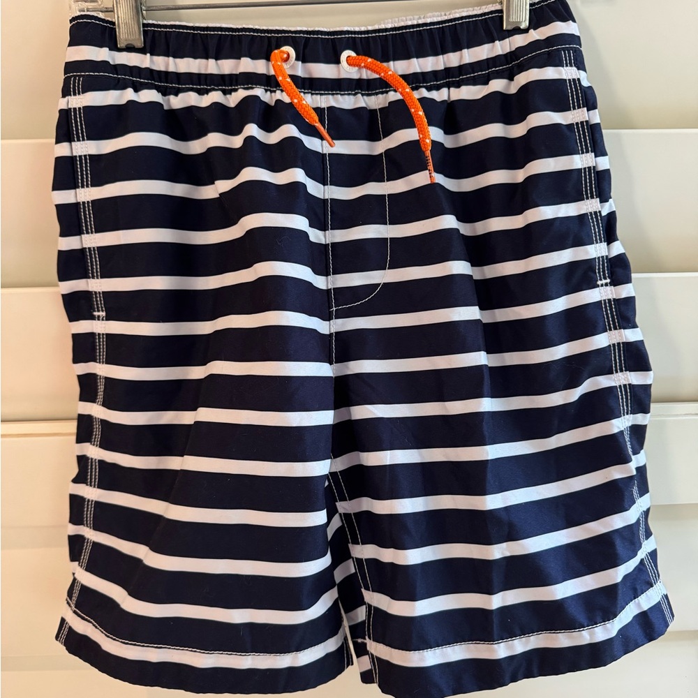 GAP Blue and White Swim Trunks with Elastic Waistband